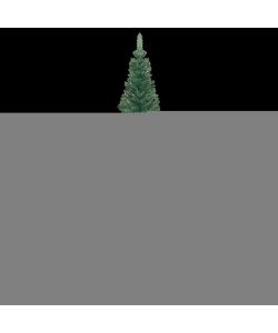 Set Albero Natale Artificiale con LED e Palline L 240 cm Verde