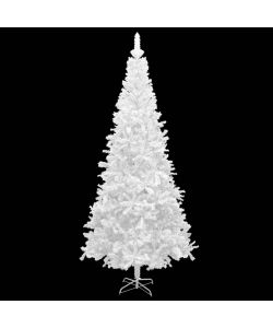 Set Albero Natale Artificiale con LED e Palline L 240 cm Bianco