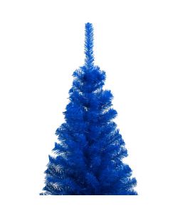 Set Albero Natale Artificiale con LED e Palline Blu 150 cm PVC