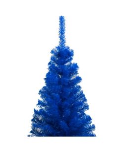 Set Albero Natale Artificiale con LED e Palline Blu 180 cm PVC