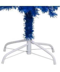 Set Albero Natale Artificiale con LED e Palline Blu 180 cm PVC