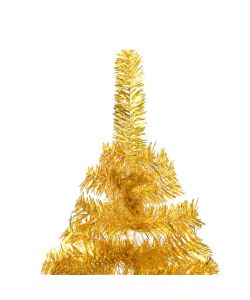 Set Albero Natale Artificiale con LED e Palline Oro 180cm PET