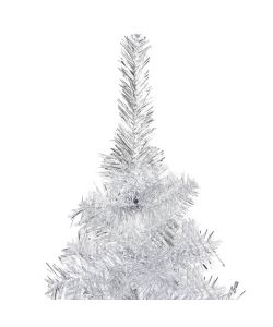 Set Albero Natale Artificiale LED e Palline Argento 240 cm PET