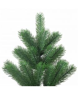 Albero Natale Artificiale Nordmann LED e Palline Verde 240 cm