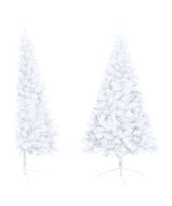 Set Albero Natale Artificiale a Met LED Palline Bianco 240cm