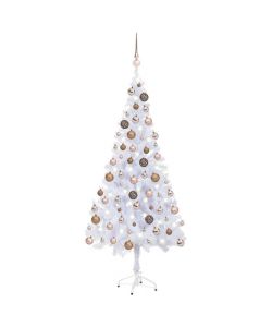 Set Albero Natale Artificiale con LED e Palline 180 cm 620 Rami