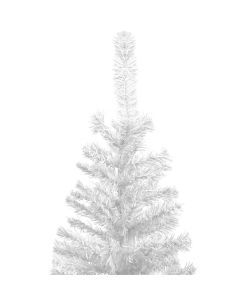 Set Albero Natale Artificiale con LED e Palline L 240 cm Bianco