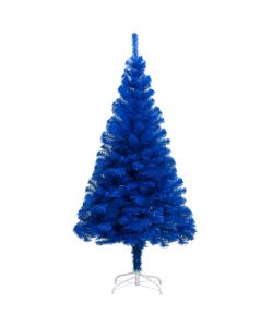 Set Albero Natale Artificiale con LED e Palline Blu 150 cm PVC