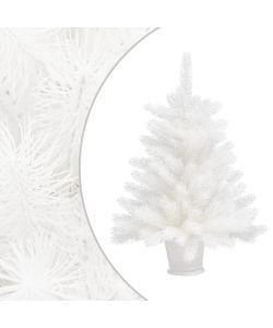 Set Albero Natale Artificiale con LED e Palline Bianco 65 cm