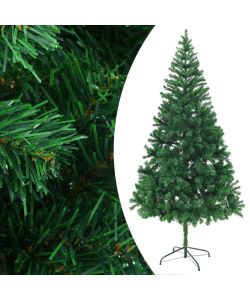 Set Albero Natale Artificiale con LED e Palline 210 cm 910 Rami