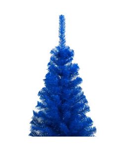 Set Albero Natale Artificiale con LED e Palline Blu 120 cm PVC