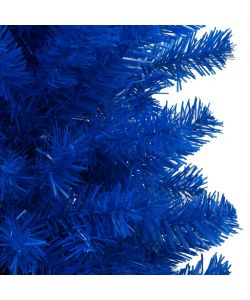 Set Albero Natale Artificiale con LED e Palline Blu 120 cm PVC