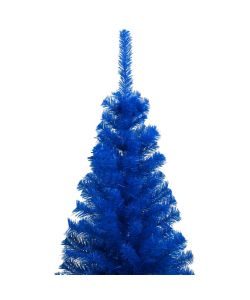 Set Albero Natale Artificiale con LED e Palline Blu 240 cm PVC