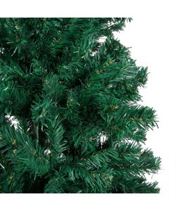 Set Albero Natale Artificiale con LED e Palline Verde 210cm PVC