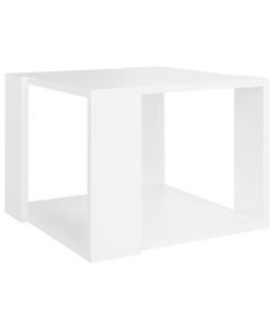 Tavolino da Salotto Bianco 40x40x30 cm in Legno Multistrato