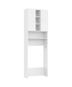 Mobile per Lavatrice Bianco 64x25,5x190 cm