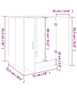 Mobile per Lavatrice Grigio Cemento 71x71,5x91,5 cm