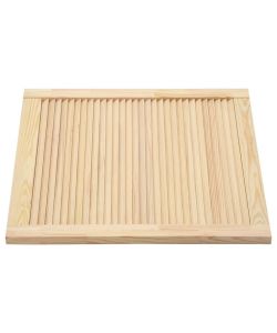 Ante a Lamelle 2 pz in Legno Massello di Pino 61,5x59,4 cm