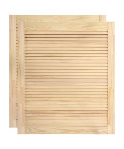 Ante a Lamelle 2 pz in Legno Massello di Pino 69x59,4 cm