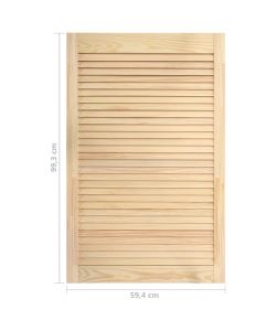 Ante a Lamelle 4 pz in Legno Massello di Pino 99,3x59,4 cm