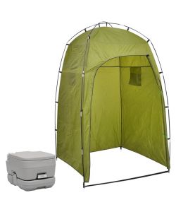 Toilette Portatile da Campeggio con Tenda 10+10 L