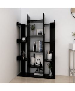 Libreria Nera 86x25,5x140 cm in Truciolato