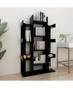 Libreria Nera 86x25,5x140 cm in Truciolato