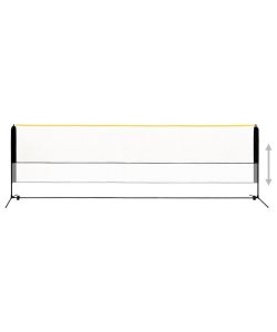 Rete da Badminton Regolabile 500x103x94-158 cm in Metallo