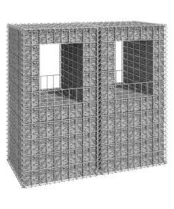 Cesti a Gabbione a Torre 2 pz 50x50x100 cm in Ferro