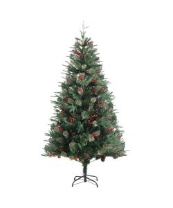 Albero di Natale con Pigne Verde 195 cm PVC e PE