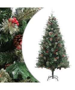 Albero di Natale con Pigne Verde 225 cm in PVC e PE