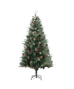 Albero di Natale con Pigne Verde 225 cm in PVC e PE