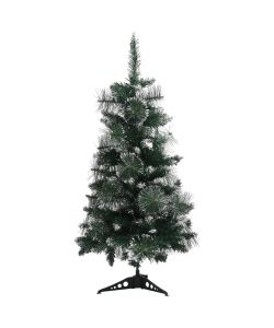 Albero di Natale Artificiale Supporto Verde e Bianco 90 cm PVC