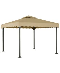 Gazebo Tortora 3x3 m Alluminio e Acciaio