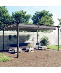 Pergola da Giardino con Tetto Retrattile 4x3 m Antracite