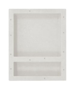 Nicchia da Doccia con 2 Scomparti Bianco Opaco 41x51x10 cm