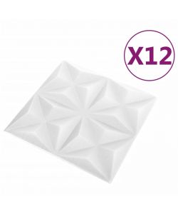 Pannelli Murali 3D 12 pz 50x50 cm Bianchi Origami 3 mq