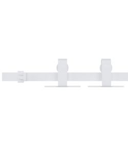 Kit Mini Anta Scorrevole in Acciaio al Carbonio Bianco 183 cm