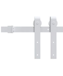 Kit Accessori per Porta Scorrevole 183 cm in Acciaio Bianco