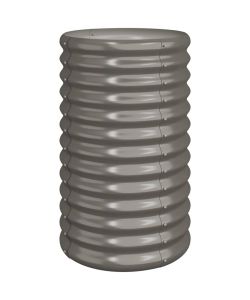 Vaso da Giardino Acciaio Verniciato a Polvere 40x40x68cm Grigio