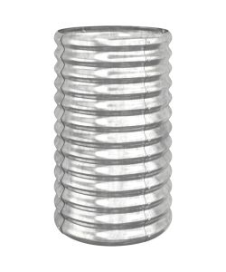 Vaso Giardino Acciaio Verniciato a Polvere 40x40x68 cm Argento