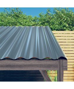 Pannelli Tetto 12pz Acciaio Verniciato a Polvere Grigio 60x36cm