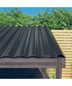 Pannelli Tetto 12 pz Acciaio Verniciato Polvere Antracite 60x36