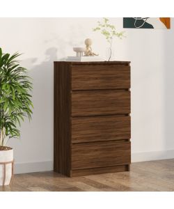 Credenza Rovere Marrone 60x35x98,5 cm in Legno Multistrato