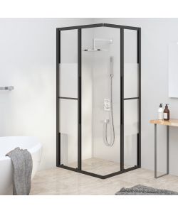 Cabina Doccia ESG Semi Smerigliato 80x70x180 cm Nera