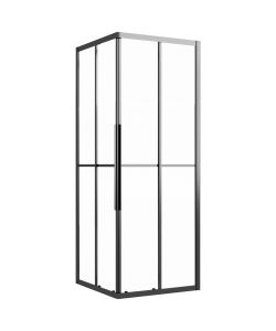 Cabina Doccia ESG Smerigliato 80x80x180 cm Nera