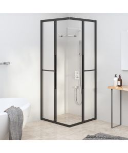 Cabina Doccia ESG Smerigliato 80x80x180 cm Nera