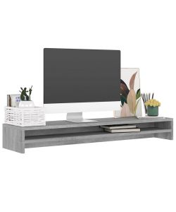 Supporto Monitor Grigio Sonoma 100x24x13cm in Legno Multistrato