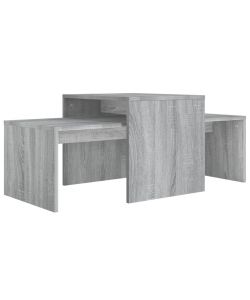 Set di Tavolini Grigio Sonoma 100x48x40 cm Legno Multistrato