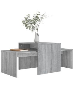 Set di Tavolini Grigio Sonoma 100x48x40 cm Legno Multistrato